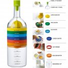 8 in 1 Kitchen Tools Bottle Shape Multifunction Squeezer Grater Gadget Grinder