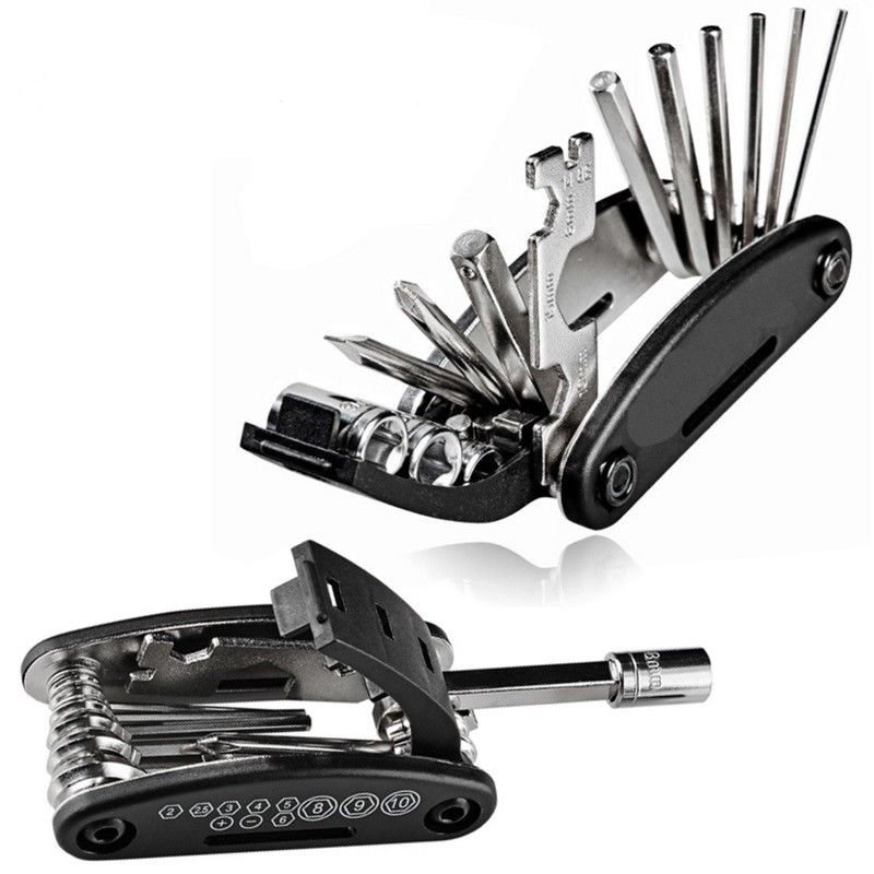 Mini Multi-functional Bicycle Repair Stand Tool 16 in 1 Kit Mountain Tools New