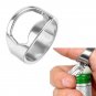 Bottle Opener Ring Beer Key Bar Tool Stainless Steel Keychain Finger Silver New