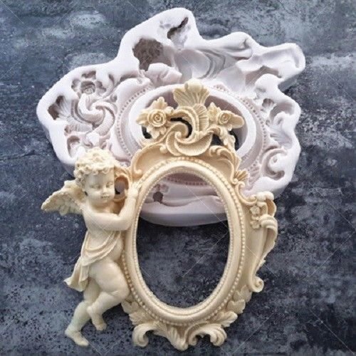 Silicone Mold Baking Cake Angel Hold Frame Mould Pan Muffin Cupcake Tray Candy