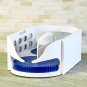 Double Roller Rotating Storage Box Rack Organizer Caddy Bathroom Kitchen Swivel