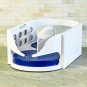 Double Roller Rotating Storage Box Rack Organizer Caddy Bathroom Kitchen Swivel