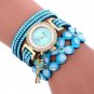 Women Watch Leather Bracelet Quartz Fashion Wrist Analog Crystal Pu Girl Gift