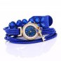 Women Watch Leather Bracelet Quartz Fashion Wrist Analog Crystal Pu Girl Gift