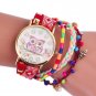 Women Watch Knitting Bracelet Owl Pattern Quartz Wrist Fashion Leather Girls New