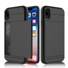 Case Cover Armor For Iphone 5 6 7 8 X Plus Credit Card Back Slot Wallet Holder