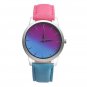 Women Wrist Watch Quartz Rainbow Band Analog Leather Ladies Fashion Girl Steel