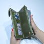 Women Leather Wallet Phone Holder Purse Plaid Card Clutch Lady Long Handbag Coin