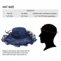 Lace Wide Brim Hat Women Sun Cap Wedding Kentucky Derby Elegant Church Beach