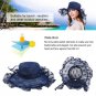 Lace Wide Brim Hat Women Sun Cap Wedding Kentucky Derby Elegant Church Beach