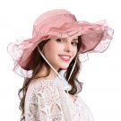 Wide Brim Sun Hat Women Beach Large Cap Packable Wedding Party Derby Floppy Uv