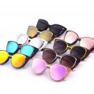 Cat Eye Sunglasses Women Fasion Vintage Retro Classic Oversized Mirrored Flat