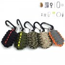 Survival Grenade Paracord 550 Carabiner Tools Flint Knife Fishing Tools Emergenc