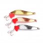3pcs Rotating Fishing Lure Spoon Hook Metal Bass Bait Spinner Jigging Tackle