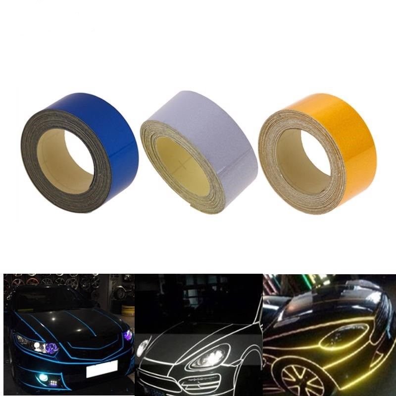Reflective Stripe Tape Decal Car Bike Rim Wheel Night Safety Sticker Glowing 5m