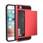 Card Pocket Wallet ShockProof Hybrid Armor Case Cover For Iphone 5 6 7 8 X Plus