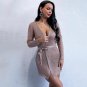 Women Sweater Knitted Dress Jacket Long Sleeve Cardigan Coat Top Beach Belt Girl