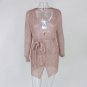 Women Sweater Knitted Dress Jacket Long Sleeve Cardigan Coat Top Beach Belt Girl