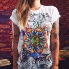 T Shirt Women Short Sleeve Punk Rock Print Fashion Summer Top Designer Clothing