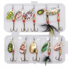 10pcs/lot Fishing Spinner Bait Lure Metal Bass Tackle Crankbait Hooks Fish Sport