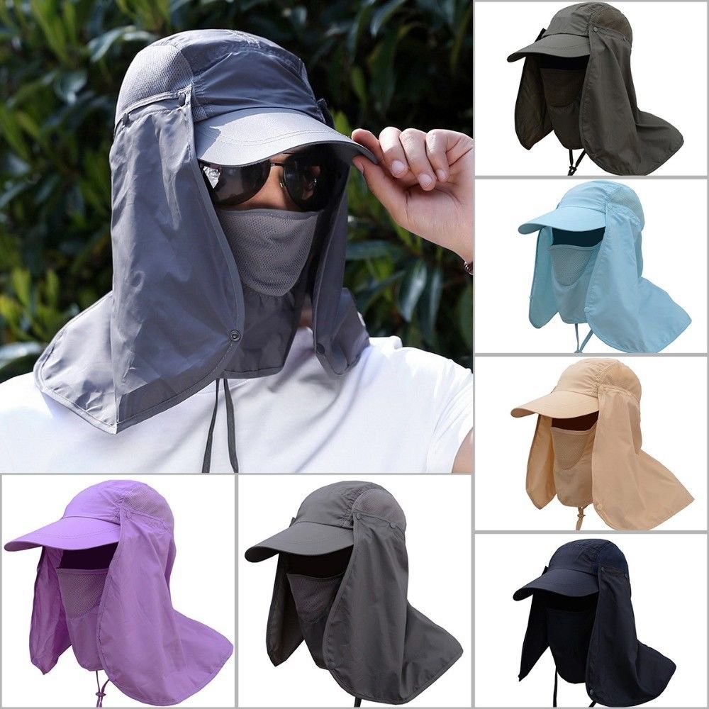 Protection Neck Face Cover Uv Hat Cap Sun Hiking Mask Outdoor Fishing Camping