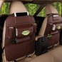 Car Back Seat Organizer Leather Storage Bag Multi Pocket Auto Holder Travel Box
