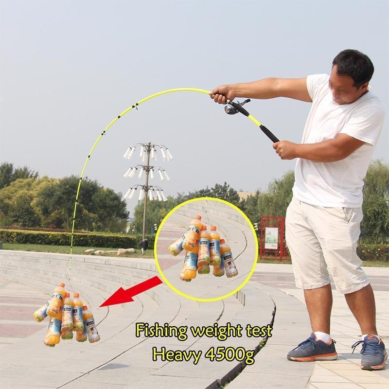 Spinning Fishing Rod Bait Casting Tackle Fiberglass Hard Telescopic New