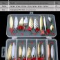 Metal Spoon Fishing Lure Kit Set Baits Spinner Box Hooks Tackle Bass Crankbait