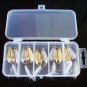 Metal Spoon Fishing Lure Kit Set Baits Spinner Box Hooks Tackle Bass Crankbait