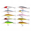 10 Pieces Fishing Bait Lures Bass Minnow Wobbler Tackle Crankbaits Tackle Pike