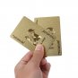 Poker Game Plastic Playing Cards Gold Foil 24k Deck Plated Waterproof Magic New