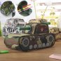 Tank Pencil Bag Camouflage Large Canvas Pen Zip Case For Boy School Supplies