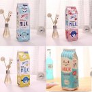 School Pencil Case Pen Bag Cartoon Milk Bottle Cute Storage Pouch Office Makeup