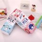 School Pencil Case Pen Bag Cartoon Milk Bottle Cute Storage Pouch Office Makeup