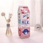 School Pencil Case Pen Bag Cartoon Milk Bottle Cute Storage Pouch Office Makeup