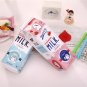 School Pencil Case Pen Bag Cartoon Milk Bottle Cute Storage Pouch Office Makeup