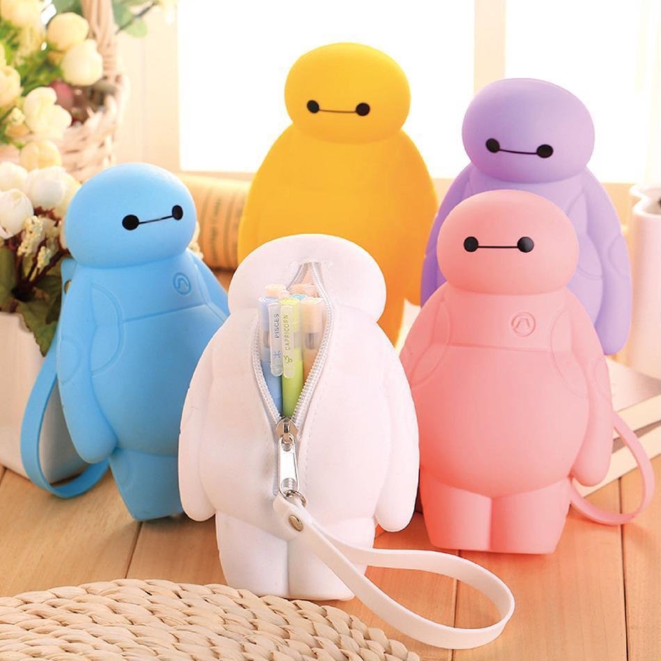 Pencil Case Pen Bag Big Hero 6 Baymax Storage Silicone Box School Supplies