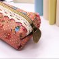 Retro Pen Pencil Case Bag Floral Flower Makeup Pouch Lace Canvas Dot School