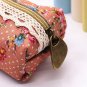 Retro Pen Pencil Case Bag Floral Flower Makeup Pouch Lace Canvas Dot School
