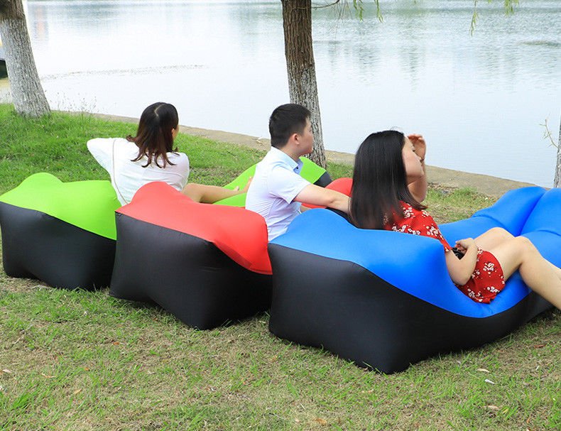 Air Inflatable Sofa Portable Lounger Bag Outdoor Camping Lazy Bed Beach Couch