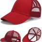 Women Baseball Cap Snapback Hat Cotton Ponytail Summer Adjustable Mesh Sport