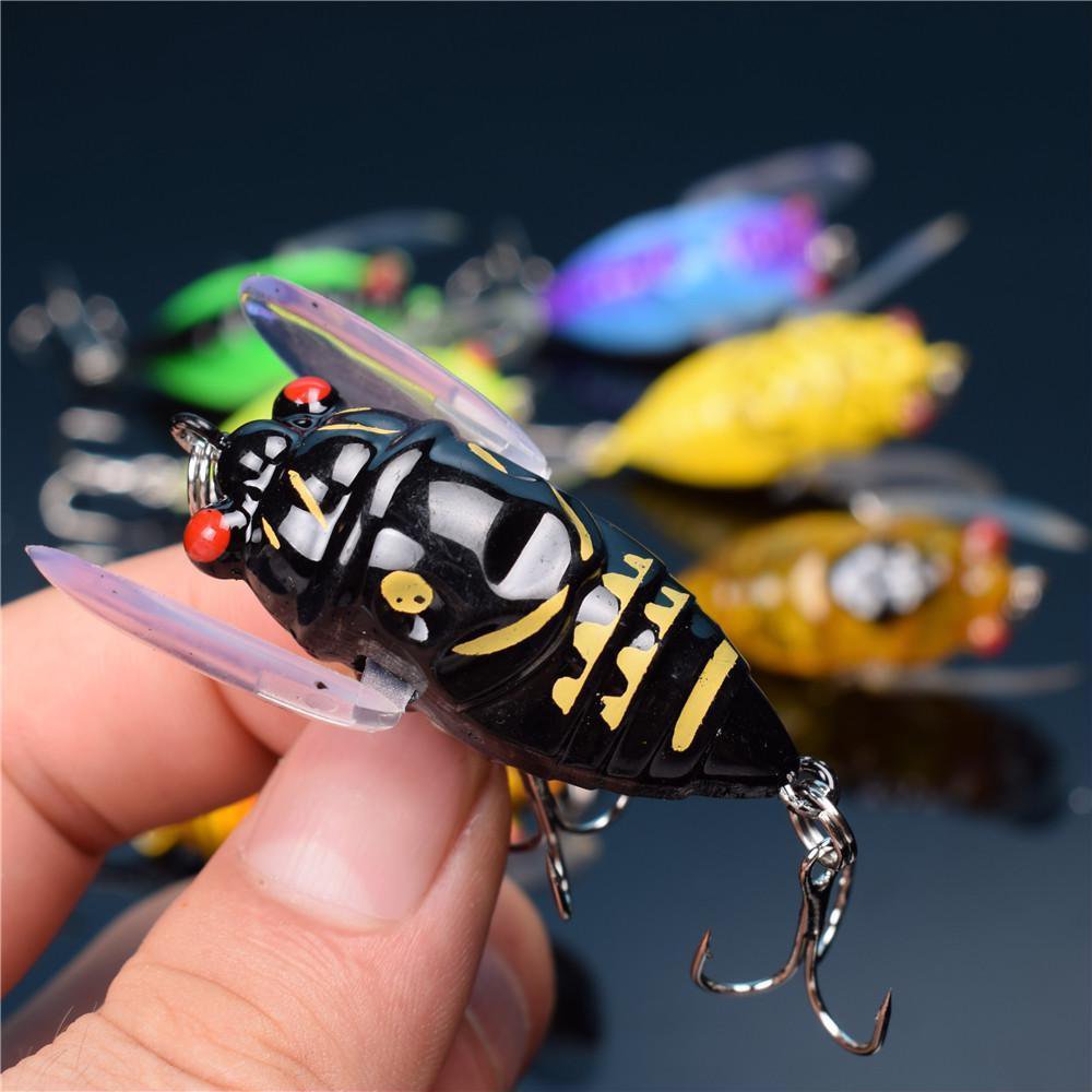 Cicada Fishing Lure Crankbait Tackle Minnow Hooks Bait Bass Pike Top