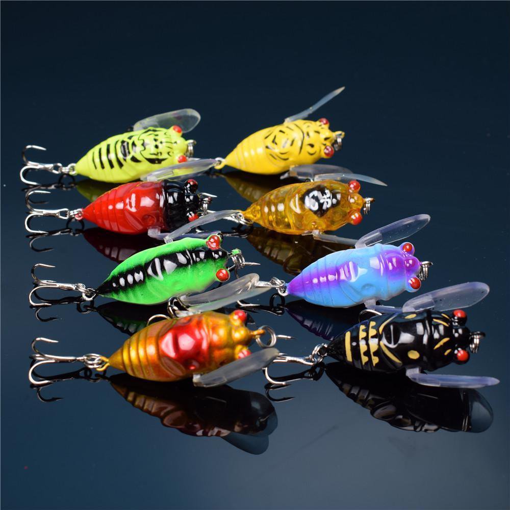 Cicada Fishing Lure Crankbait Tackle Minnow Hooks Bait Bass Pike Top