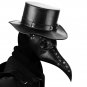 Plague Doctor Steampunk Bird Leather Halloween Party Mask Costume Cosplay Beak