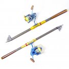 Telescopic Fishing Rod Baitcasting Pole Carbon Fiber Ultralight Tackle Travel