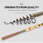 Telescopic Fishing Rod Baitcasting Pole Carbon Fiber Ultralight Tackle Travel