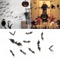 Halloween 12pcs 3D Stereoscopic Bat Wall Sticker Decal Removable Room Decoration