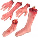 Bloody Horror Scary Halloween Prop Haunted House Hand Feet Broken Body Part