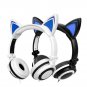 LED Light Cat Ear Headphone Earphone Flash Glowing Headset Foldable Bluetooth