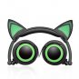 LED Light Cat Ear Headphone Earphone Flash Glowing Headset Foldable Bluetooth